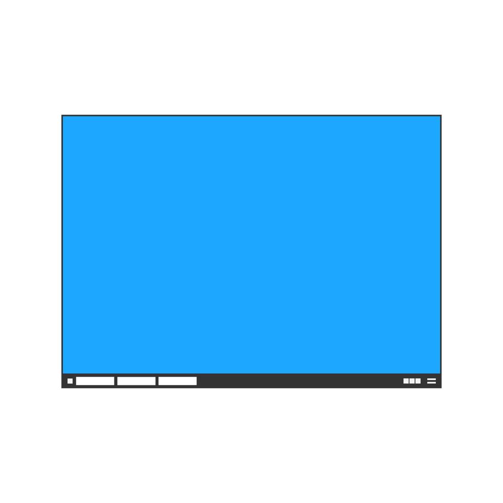 Modell des Desktop- oder Programmfensters isoliert auf weißem Hintergrund vektor