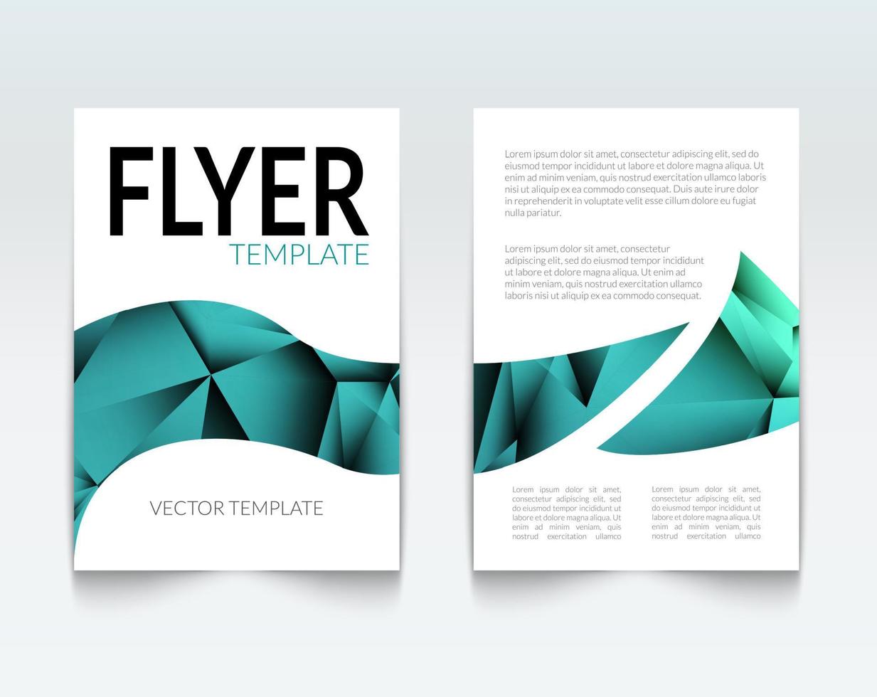 abstrakte Dreieck-Broschüren-Flyer-Design-Vektorvorlage im A4-Format vektor