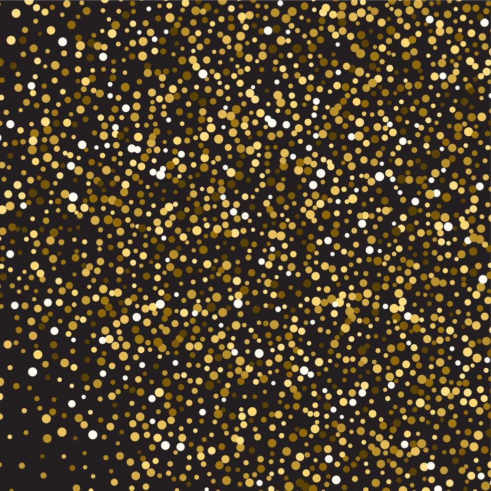 gyllene glitter glans textur på en svart bakgrund. gyllene explosion av konfetti. gyllene abstrakt partiklar på en mörk bakgrund. isolerat Semester design element. vektor illustration.