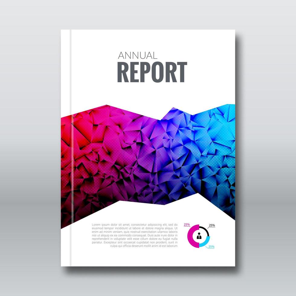 omslag Rapportera företag färgrik triangel polygonal geometrisk mönster design bakgrund, omslag tidskrift, broschyr bok omslag mall, vektor illustration