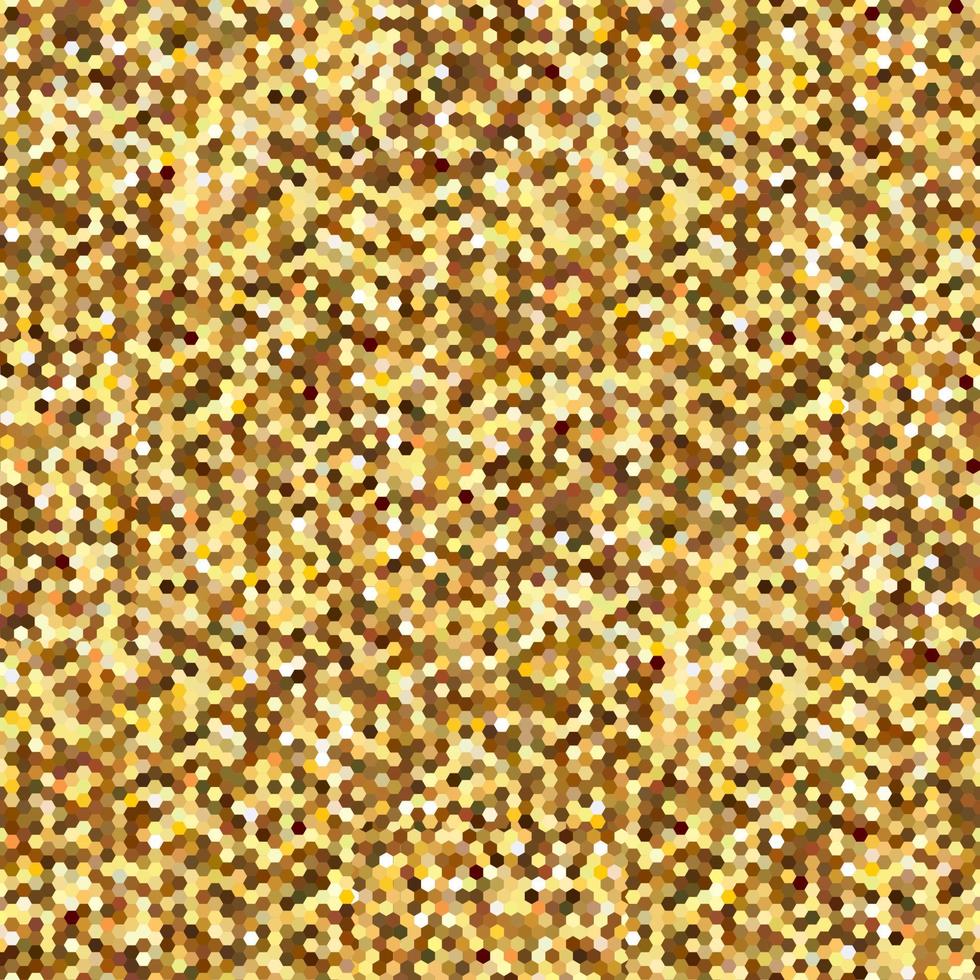 Sechseckiges Goldglitter nahtloses Muster für Urlaubsdesign. abstrakter hintergrund für modedesign, glamour und andere vektor