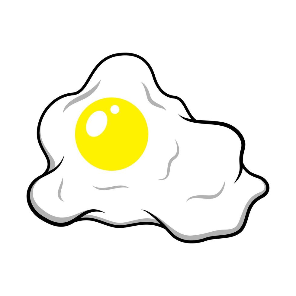 friterad ägg vektor illustration