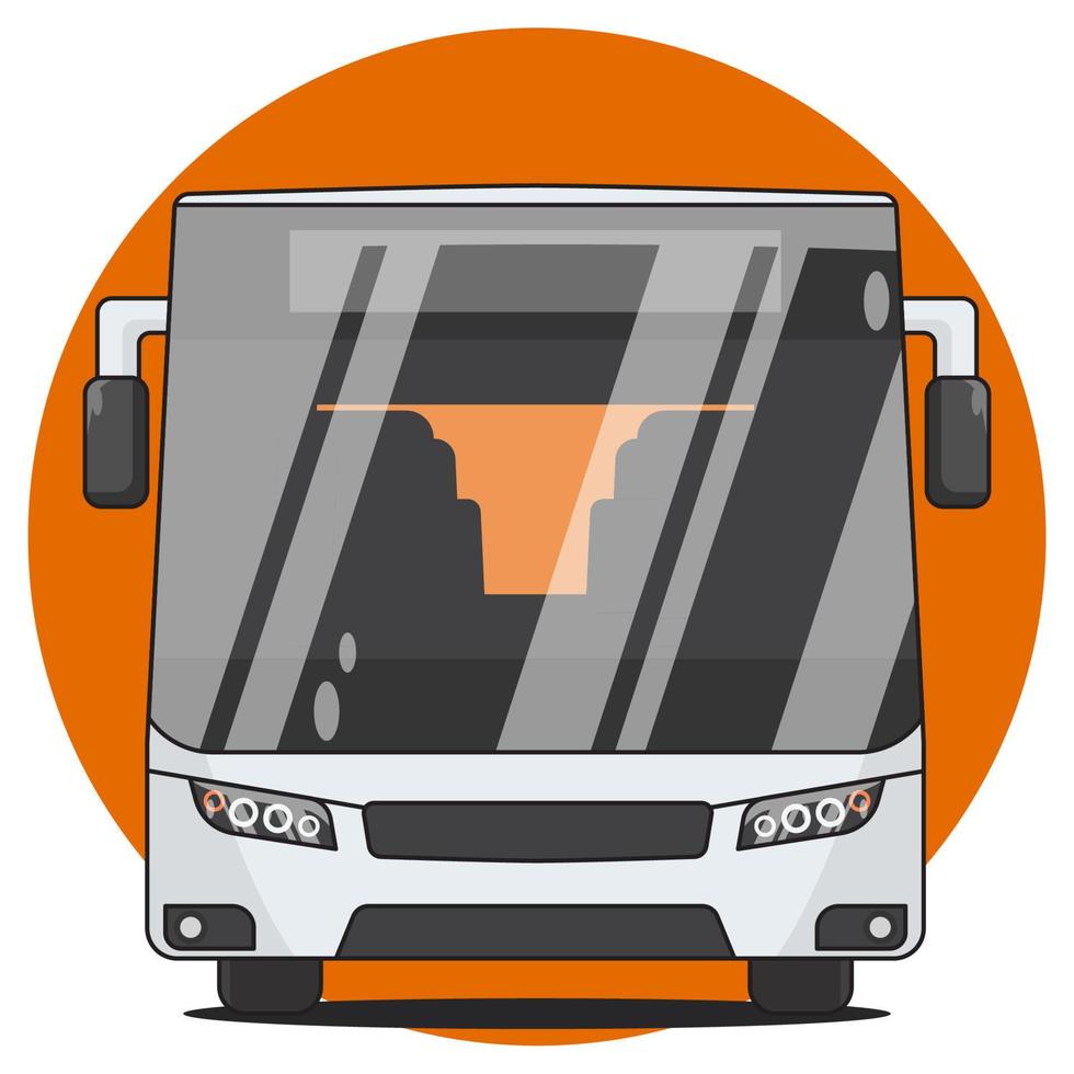 främre se av modern buss, vektor illustration