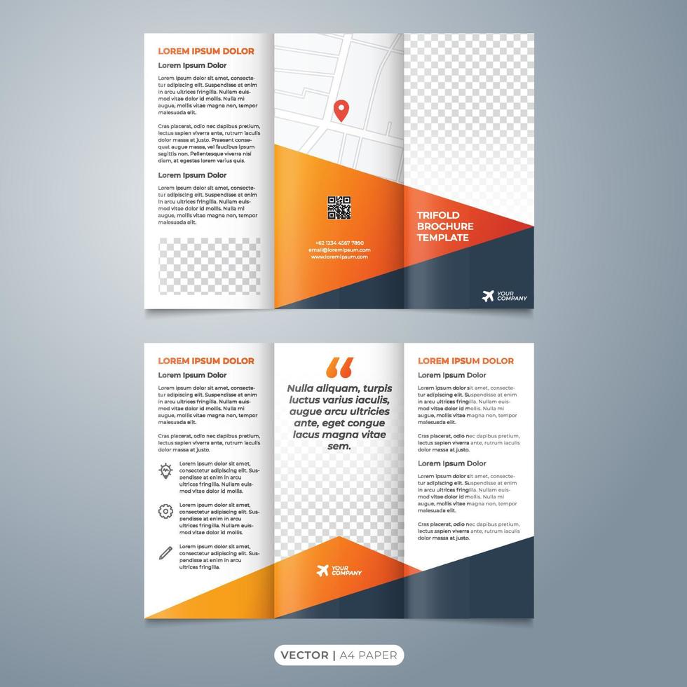 broschyr mall med trifold layout design vektor