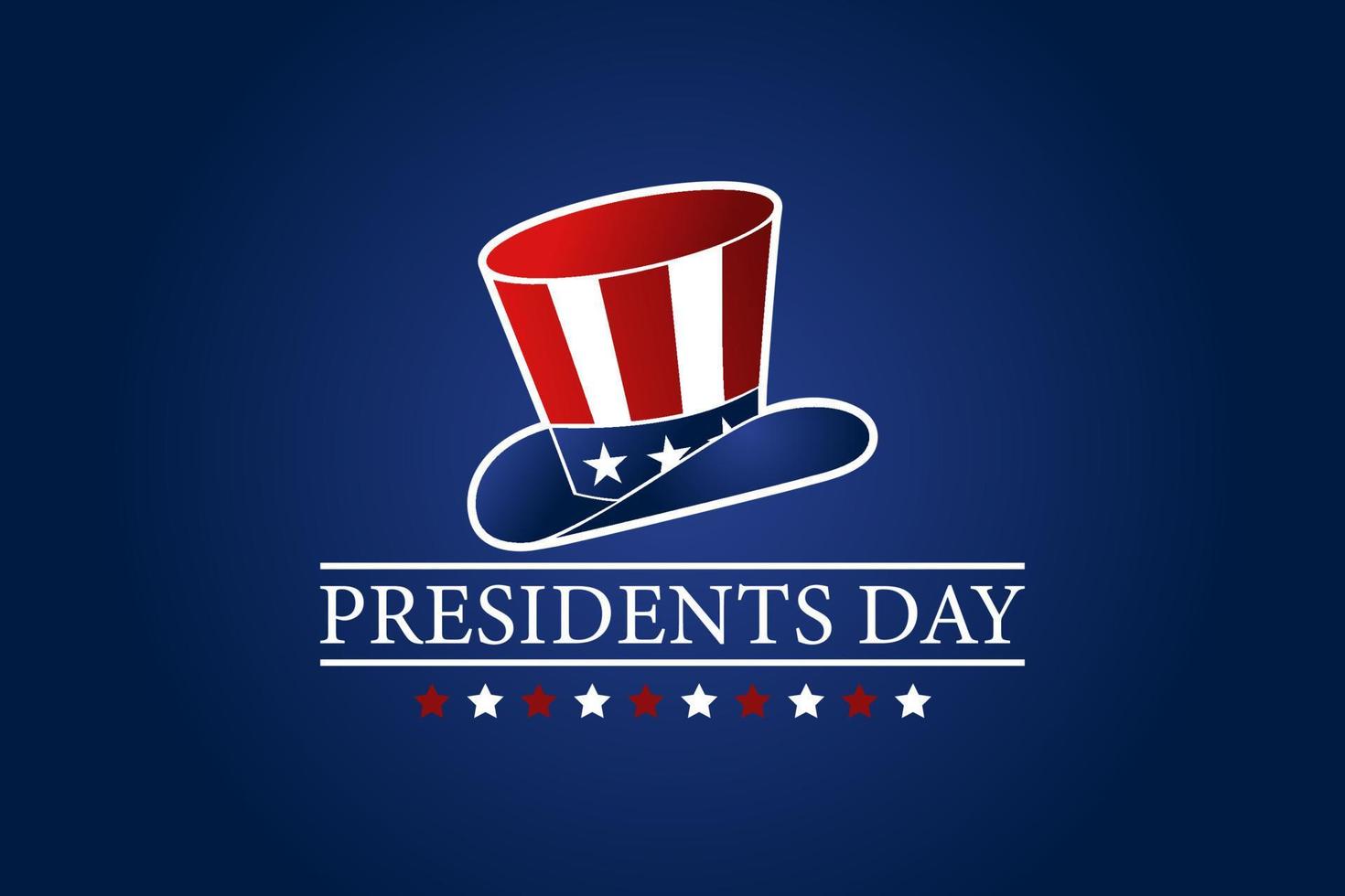 presidenter dag vektor illustration. presidentens dag firande. de design begrepp för de bakgrund med de presidentens hatt.
