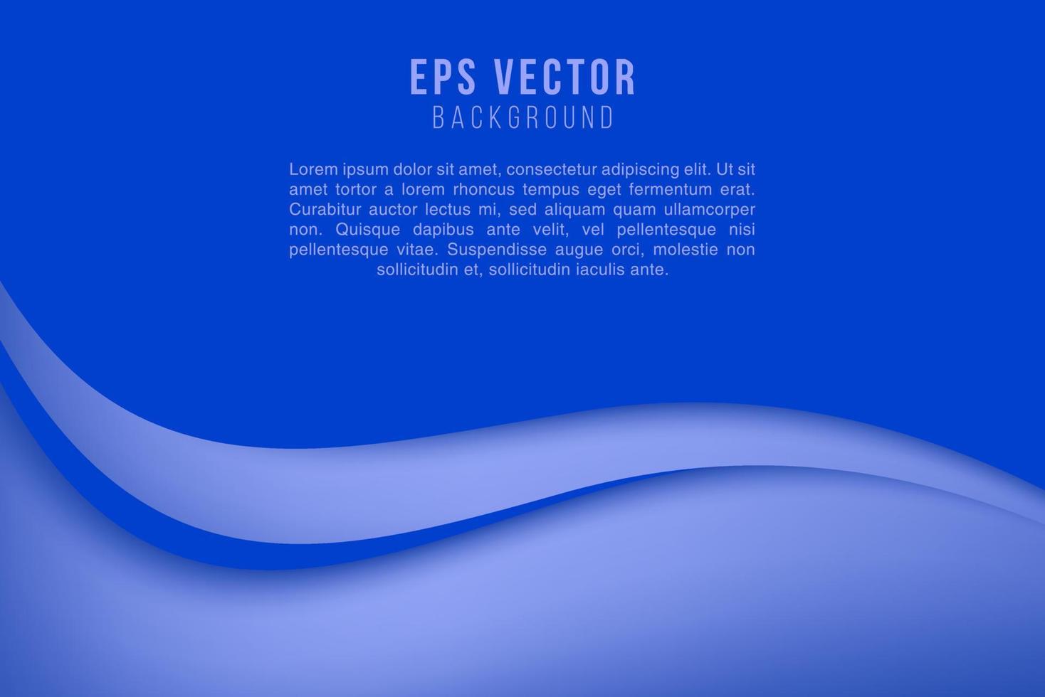 abstraktes blaues Wellendesign, Hintergrund, Vektorkommunikationskonzept, Überlappung, Leerzeichen vektor