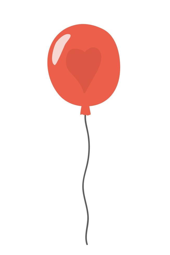 luft ballong vektor skiss. tecknad serie hand dragen illustration. luft ballong med liten hjärtan.