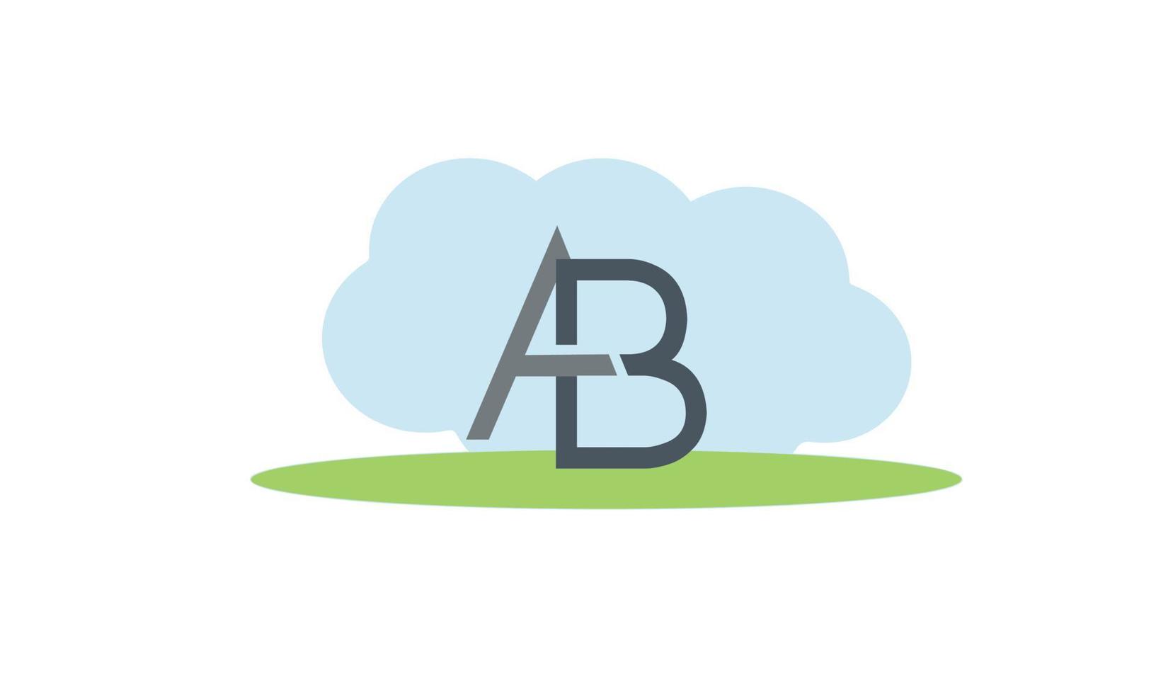 alfabetet bokstäver initialer monogram logotyp ab, ba, a och b vektor