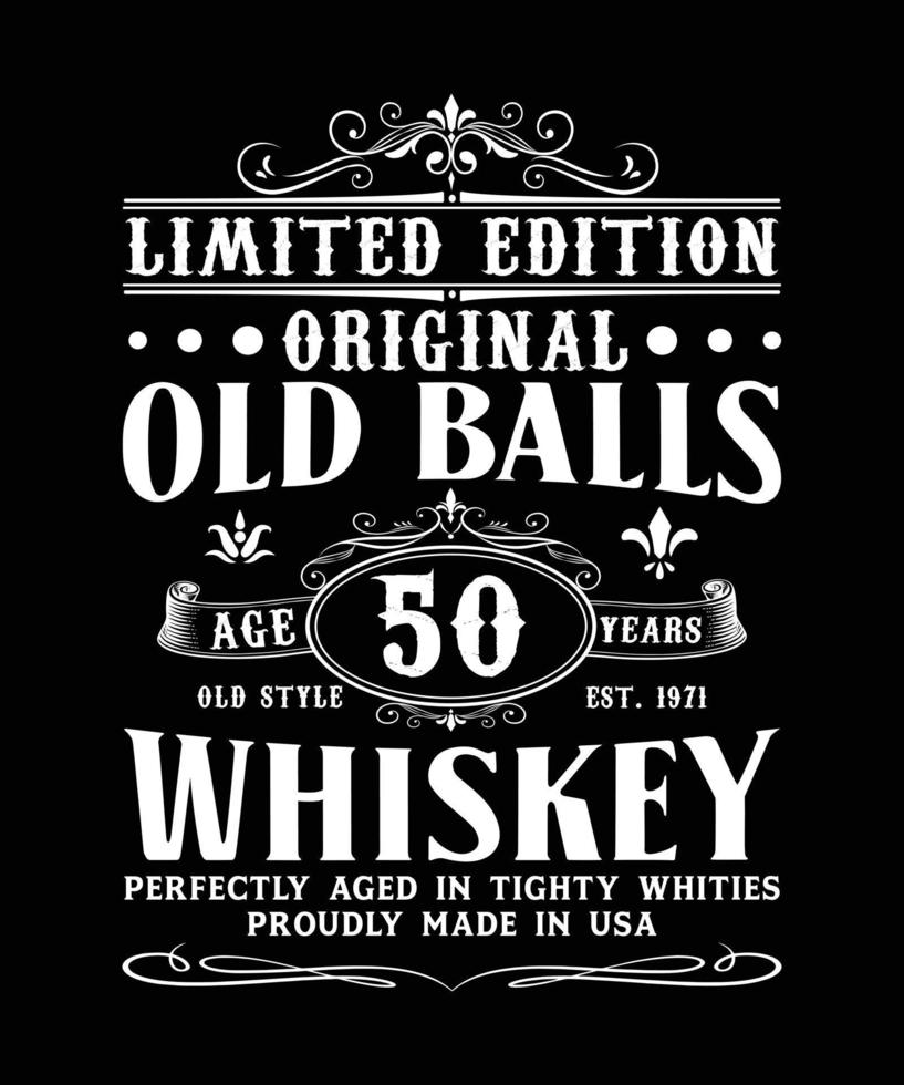 limitiert auf die Auflage von original 50 Whisky vektor