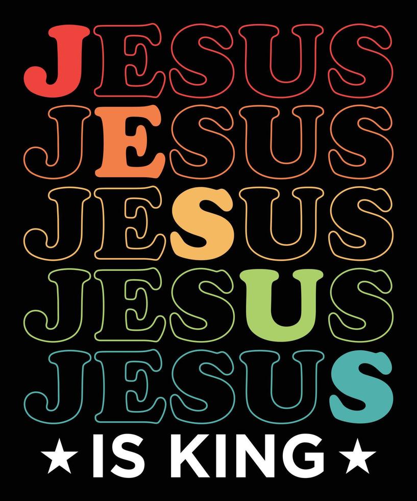 Jesus är kung t-shirt design vektor
