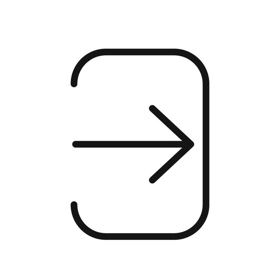 logga in linje ikon isolerat på vit bakgrund. svart platt tunn ikon på modern översikt stil. linjär symbol och redigerbar stroke. enkel och pixel perfekt stroke vektor illustration.