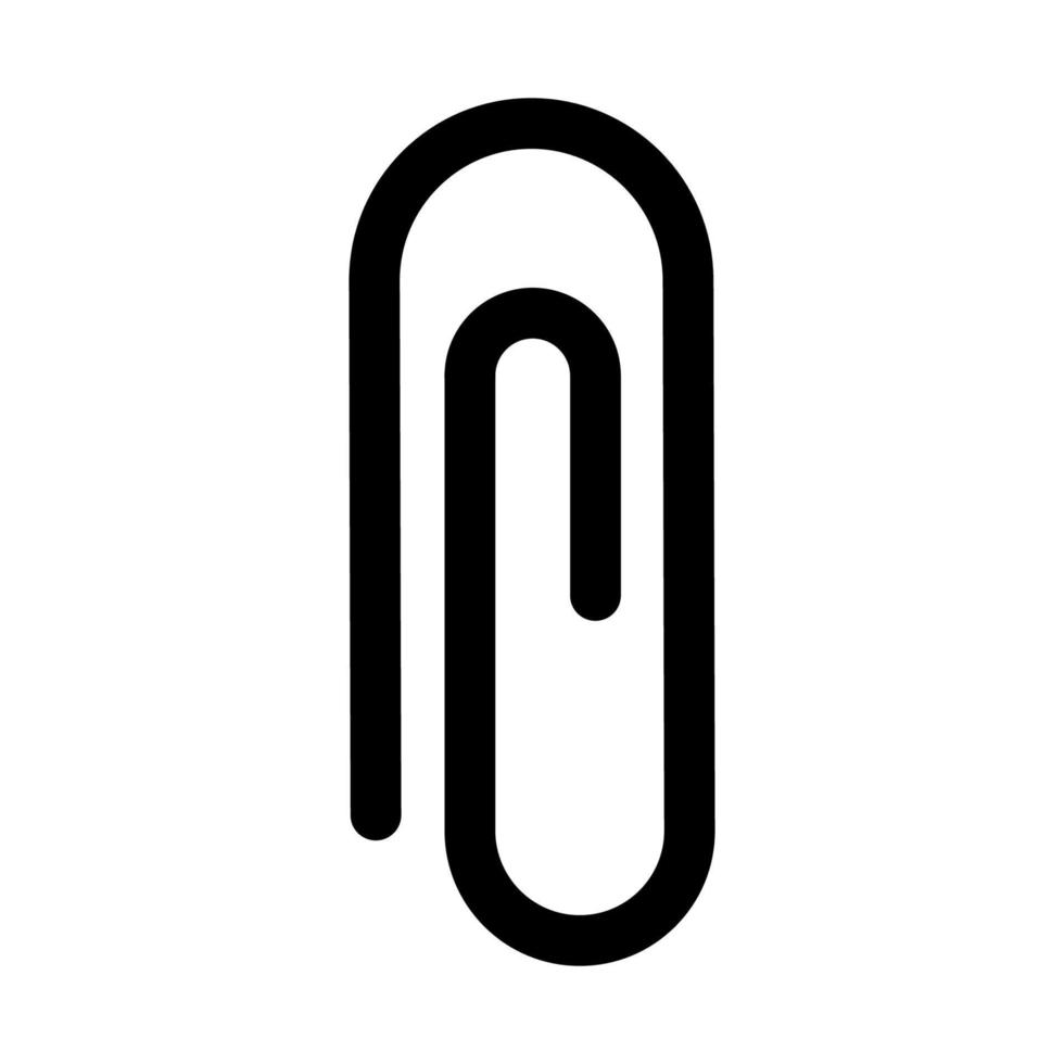 Office-Clip-Symbolzeile isoliert auf weißem Hintergrund. schwarzes, flaches, dünnes Symbol im modernen Umrissstil. Lineares Symbol und bearbeitbarer Strich. einfache und pixelgenaue strichvektorillustration vektor