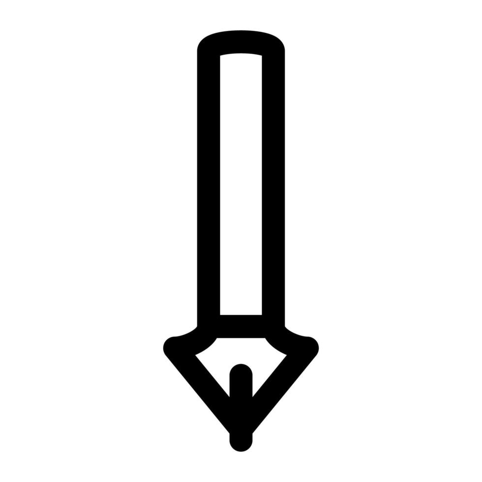kontor penna ikon linje isolerat på vit bakgrund. svart platt tunn ikon på modern översikt stil. linjär symbol och redigerbar stroke. enkel och pixel perfekt stroke vektor illustration
