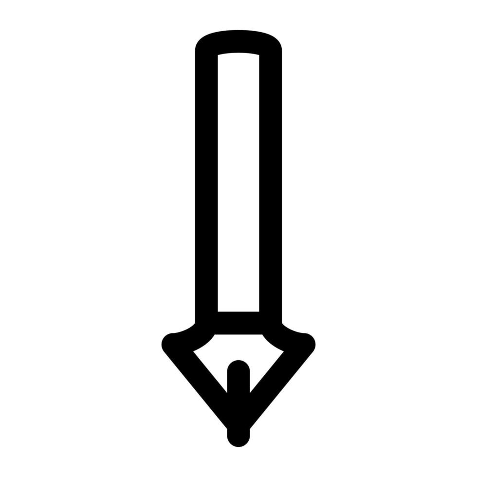 Office-Stift-Symbol-Linie isoliert auf weißem Hintergrund. schwarzes, flaches, dünnes Symbol im modernen Umrissstil. Lineares Symbol und bearbeitbarer Strich. einfache und pixelgenaue strichvektorillustration vektor