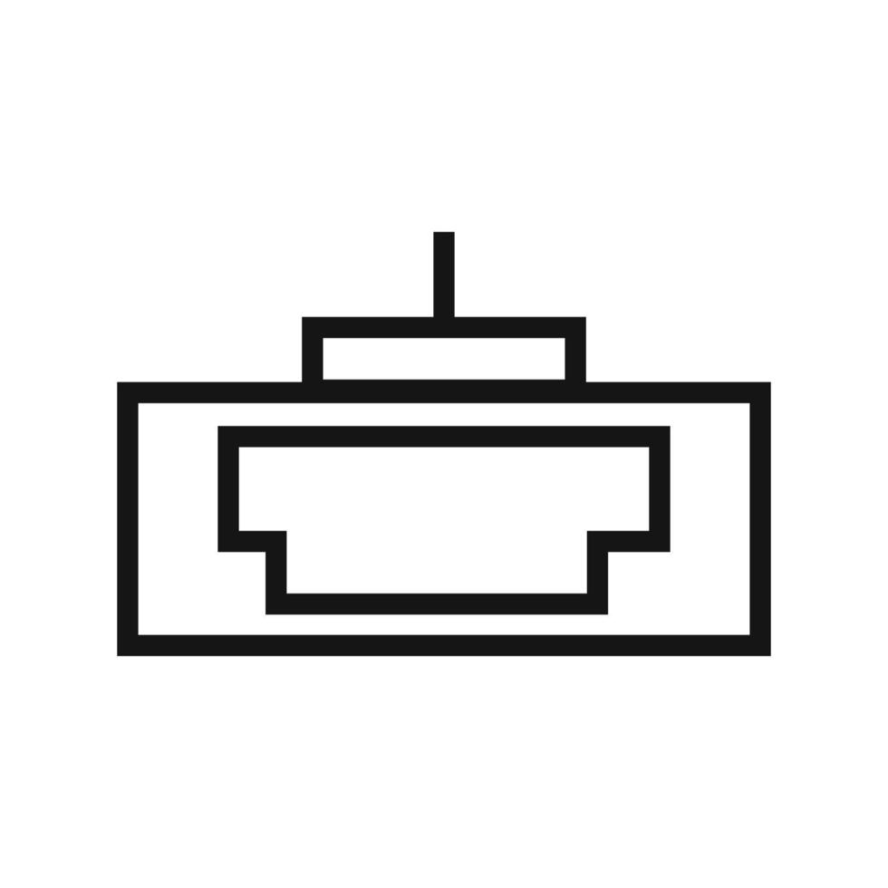 hdmi linje ikon isolerat på vit bakgrund. svart platt tunn ikon på modern översikt stil. linjär symbol och redigerbar stroke. enkel och pixel perfekt stroke vektor illustration.