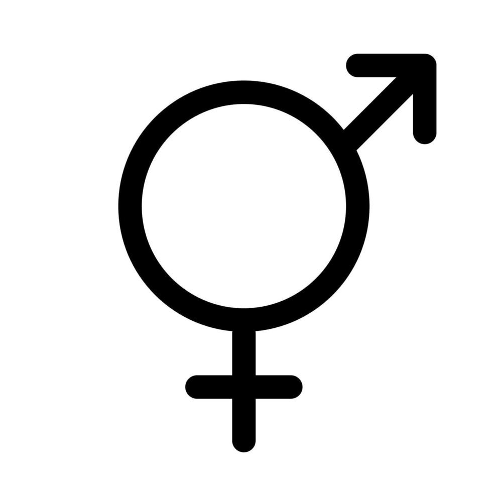 manlig och kvinna ikon linje isolerat på vit bakgrund. svart platt tunn ikon på modern översikt stil. linjär symbol och redigerbar stroke. enkel och pixel perfekt stroke vektor illustration.