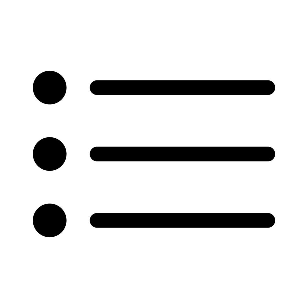 lista ikon linje isolerat på vit bakgrund. svart platt tunn ikon på modern översikt stil. linjär symbol och redigerbar stroke. enkel och pixel perfekt stroke vektor illustration.
