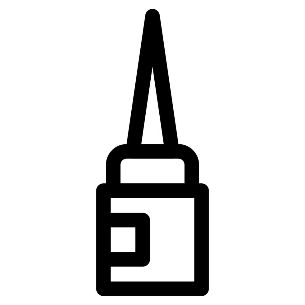 Kleber-Icon-Linie isoliert auf weißem Hintergrund. schwarzes, flaches, dünnes Symbol im modernen Umrissstil. Lineares Symbol und bearbeitbarer Strich. einfache und pixelgenaue strichvektorillustration vektor