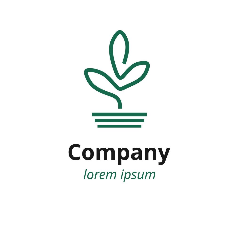Pflanzen abstrakte Logo-Design-Illustration für Unternehmen vektor