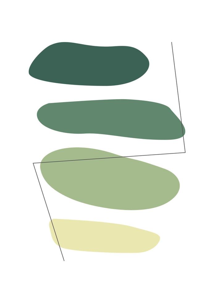 grüne abstrakte minimalistische Vektorillustration, Hintergrund für Wanddekoration. vektor