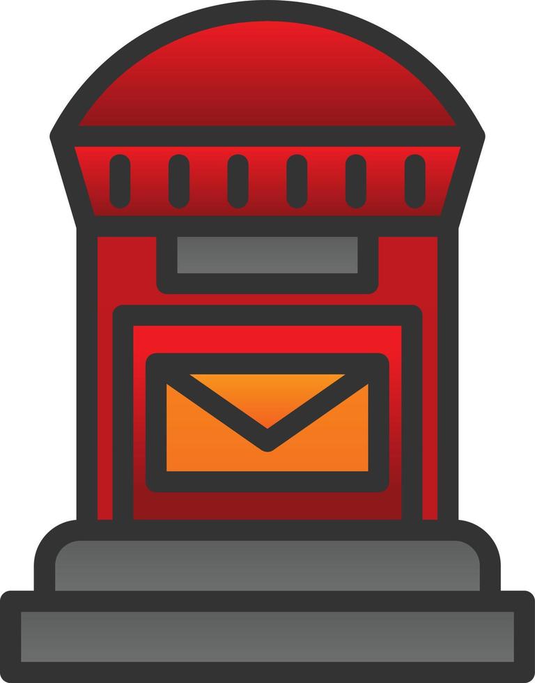 Briefkasten-Vektor-Icon-Design vektor