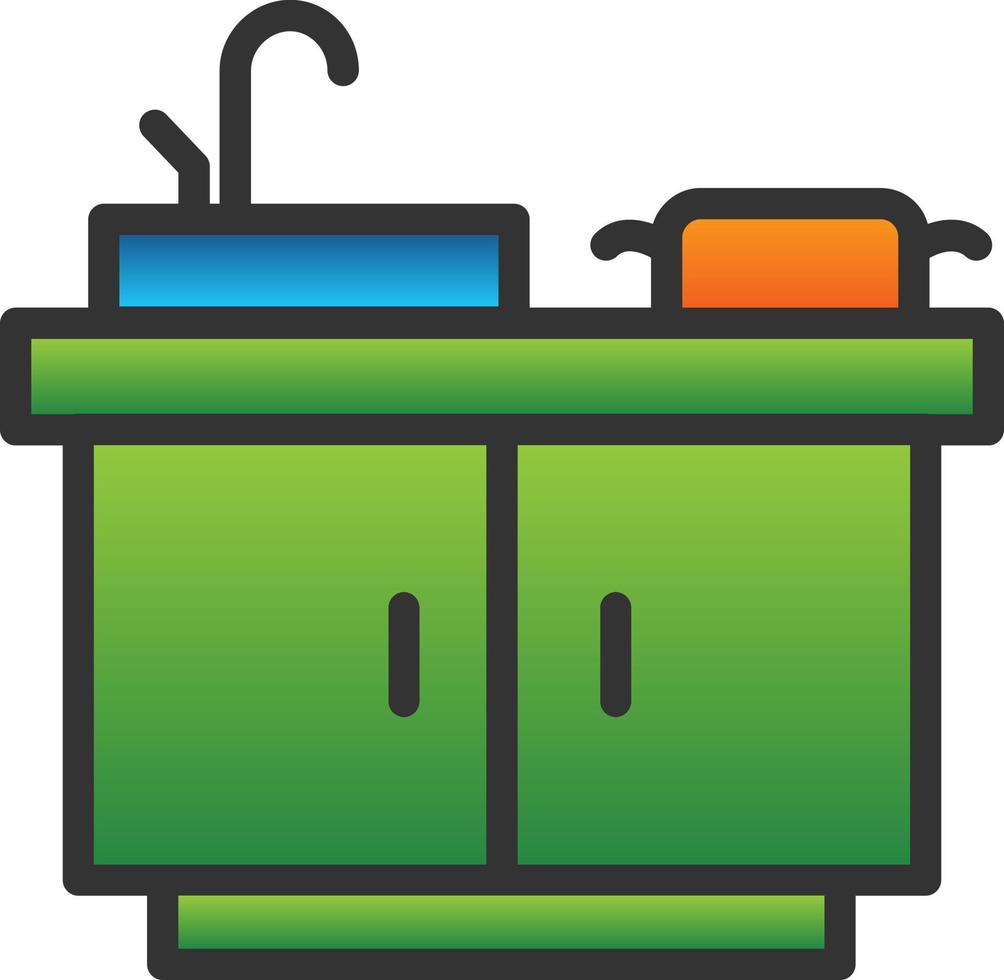 Küchenspüle-Vektor-Icon-Design vektor