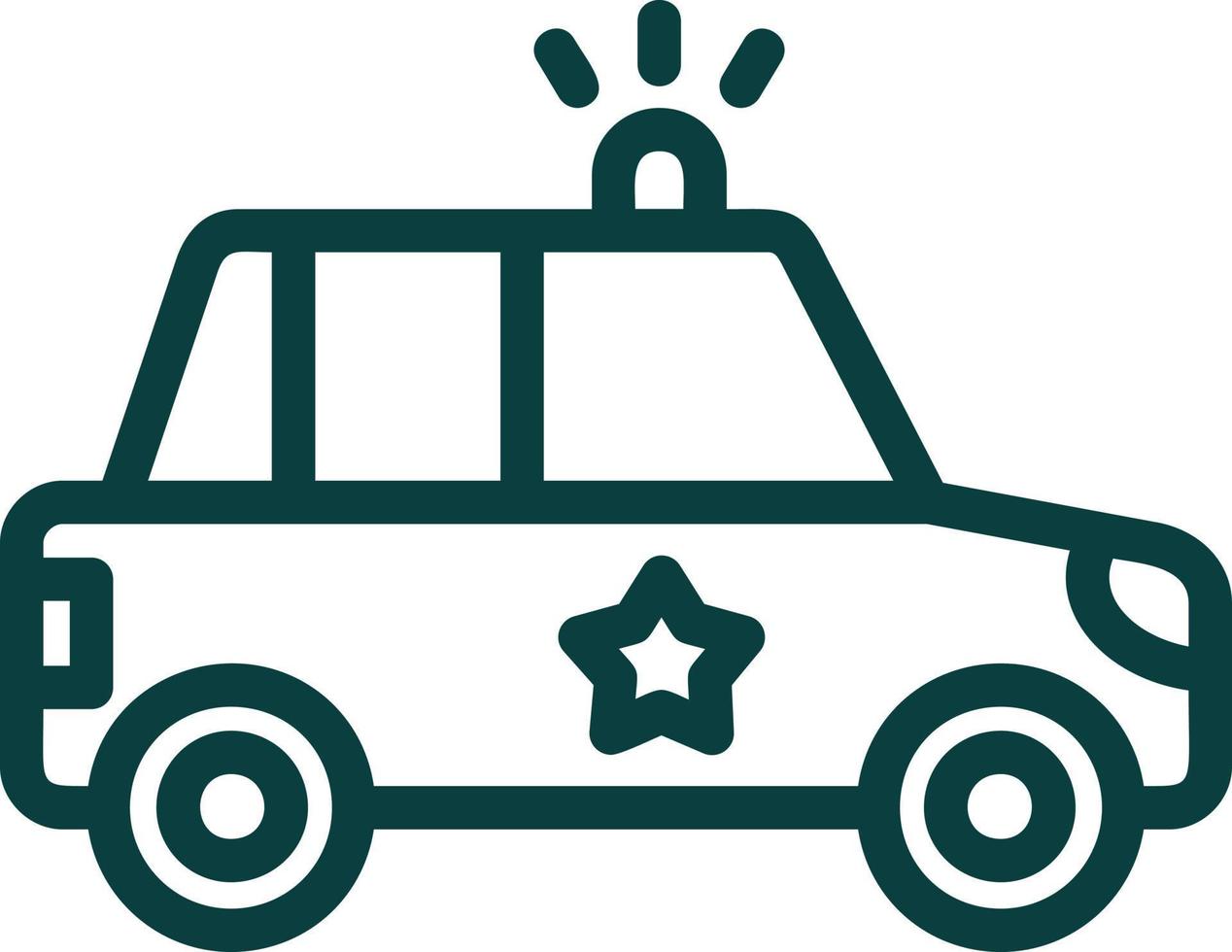 Polizeiauto-Vektor-Icon-Design vektor