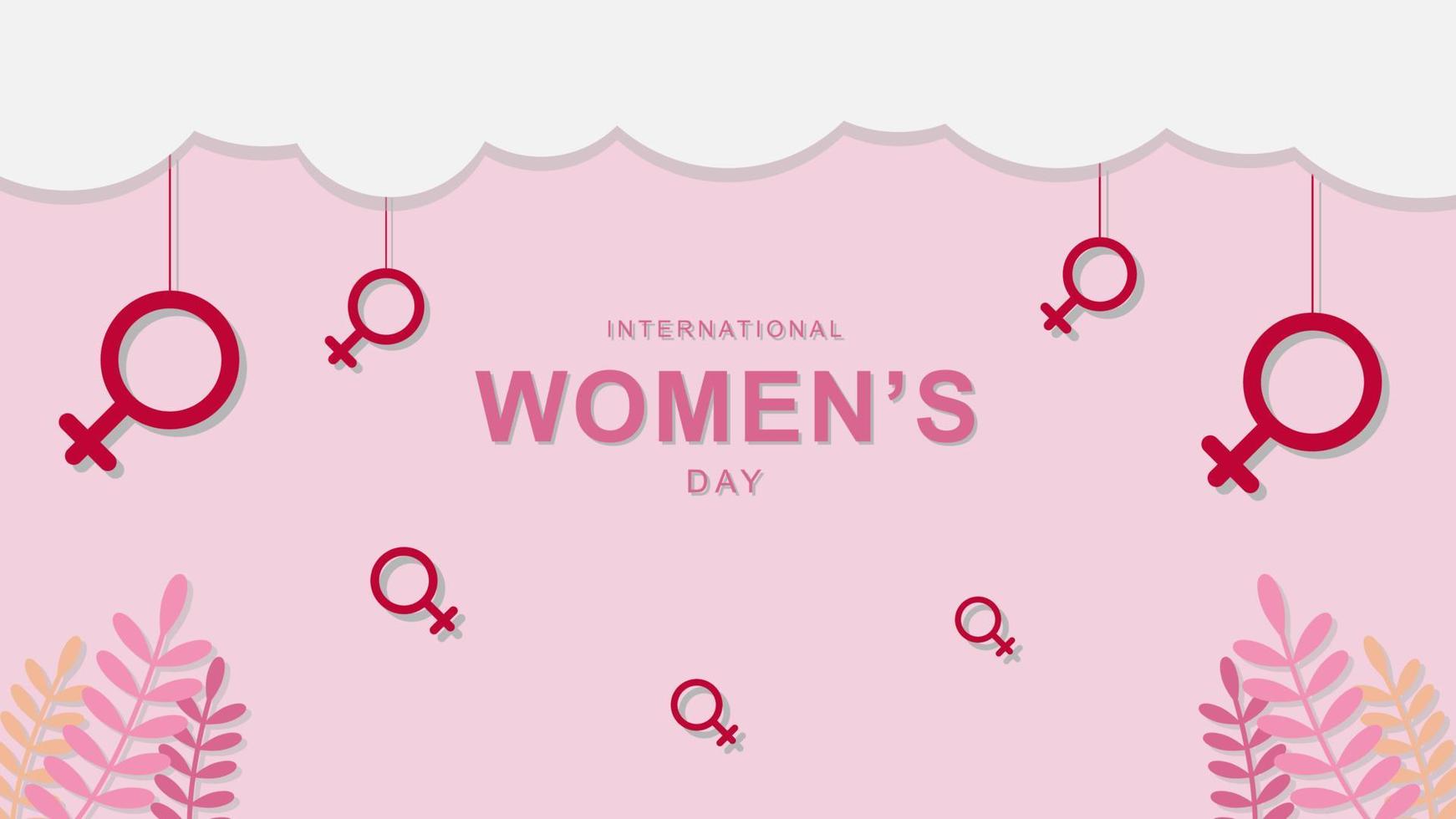 internationell kvinnors dag affisch på rosa bakgrund. kvinnor tecken. origami mall design. vektor illustration. eps 10.
