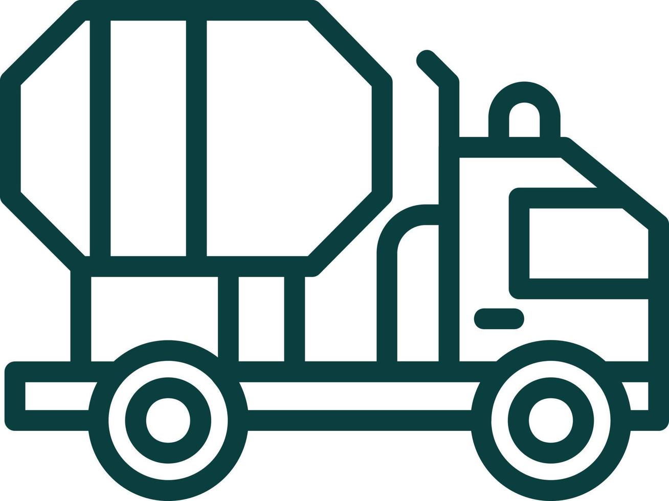 Zement-LKW-Vektor-Icon-Design vektor