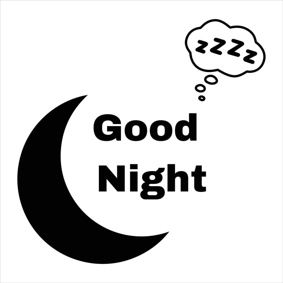 gute nacht poster design vektor