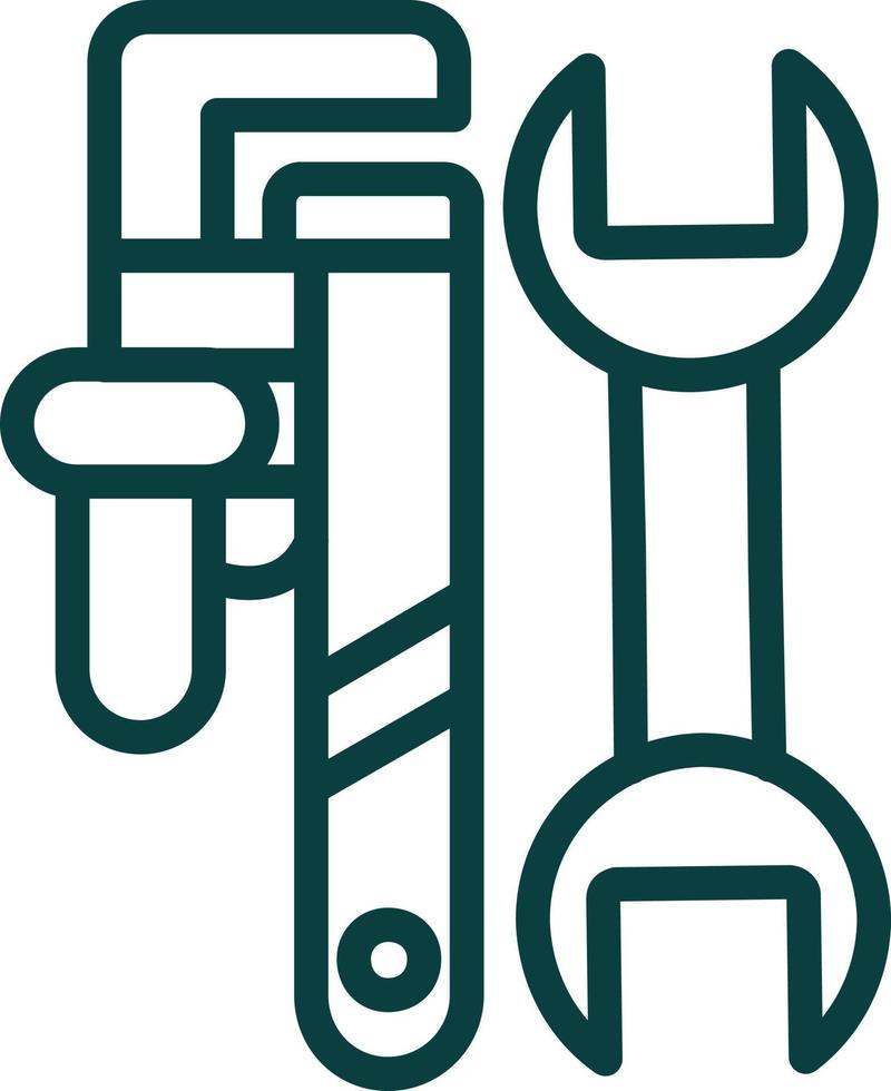 Rohrschlüssel-Vektor-Icon-Design vektor