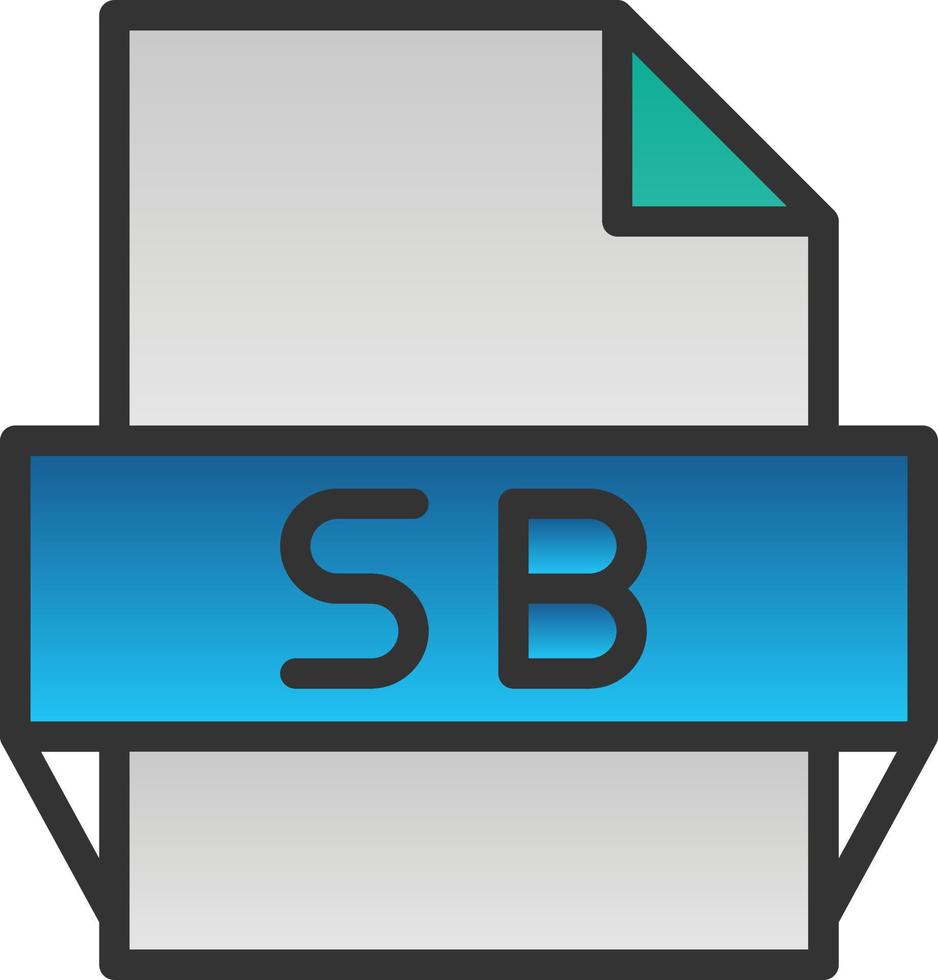 sb fil formatera ikon vektor
