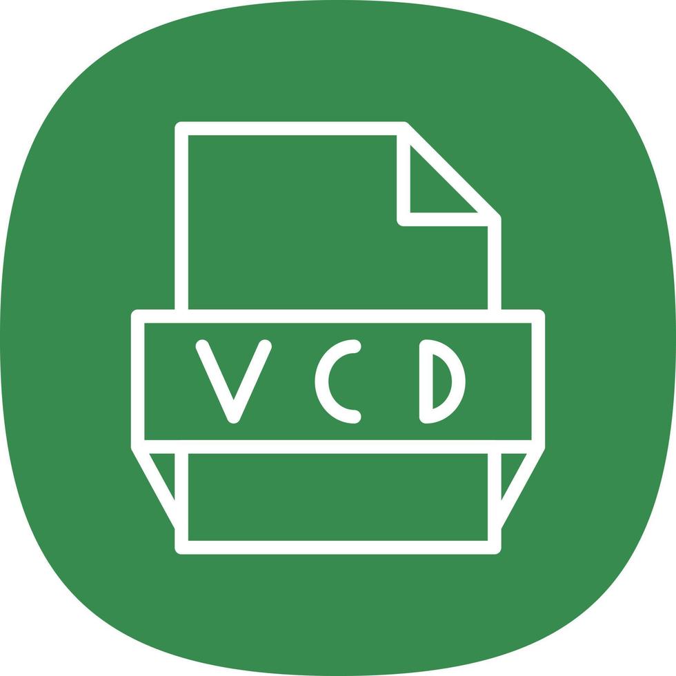 vcd-Dateiformat-Symbol vektor