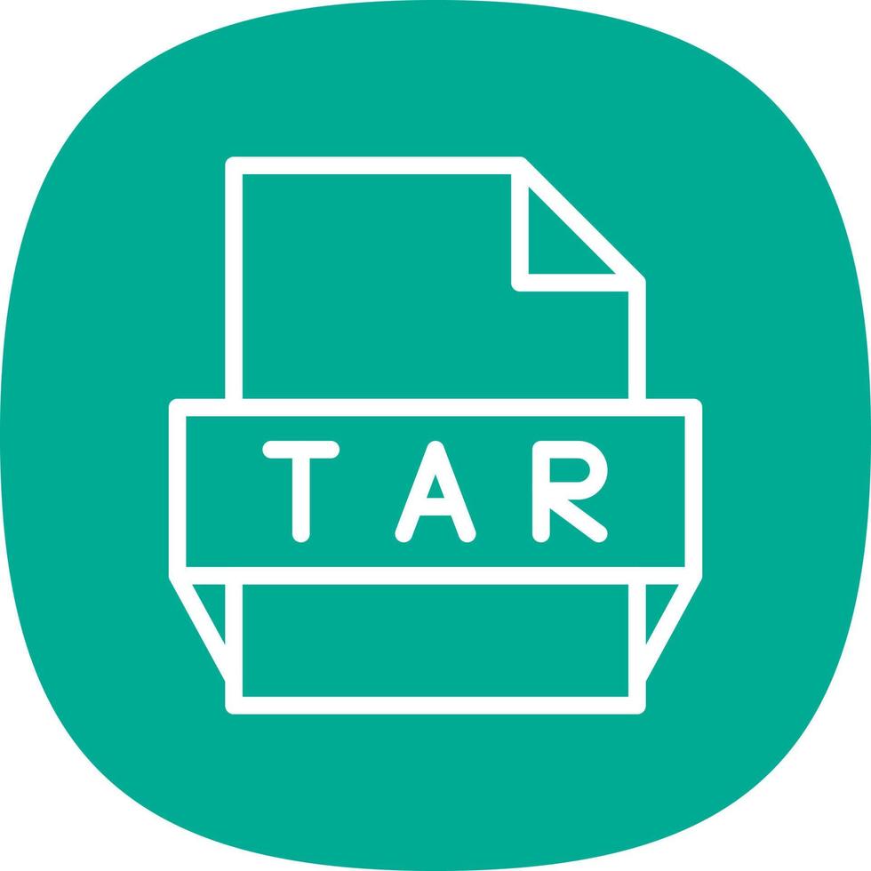 tar-Dateiformat-Symbol vektor