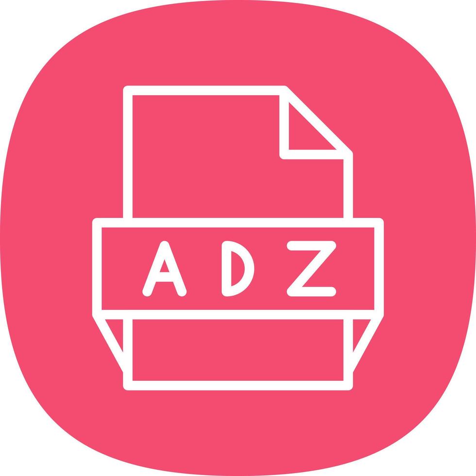 adz-Dateiformat-Symbol vektor