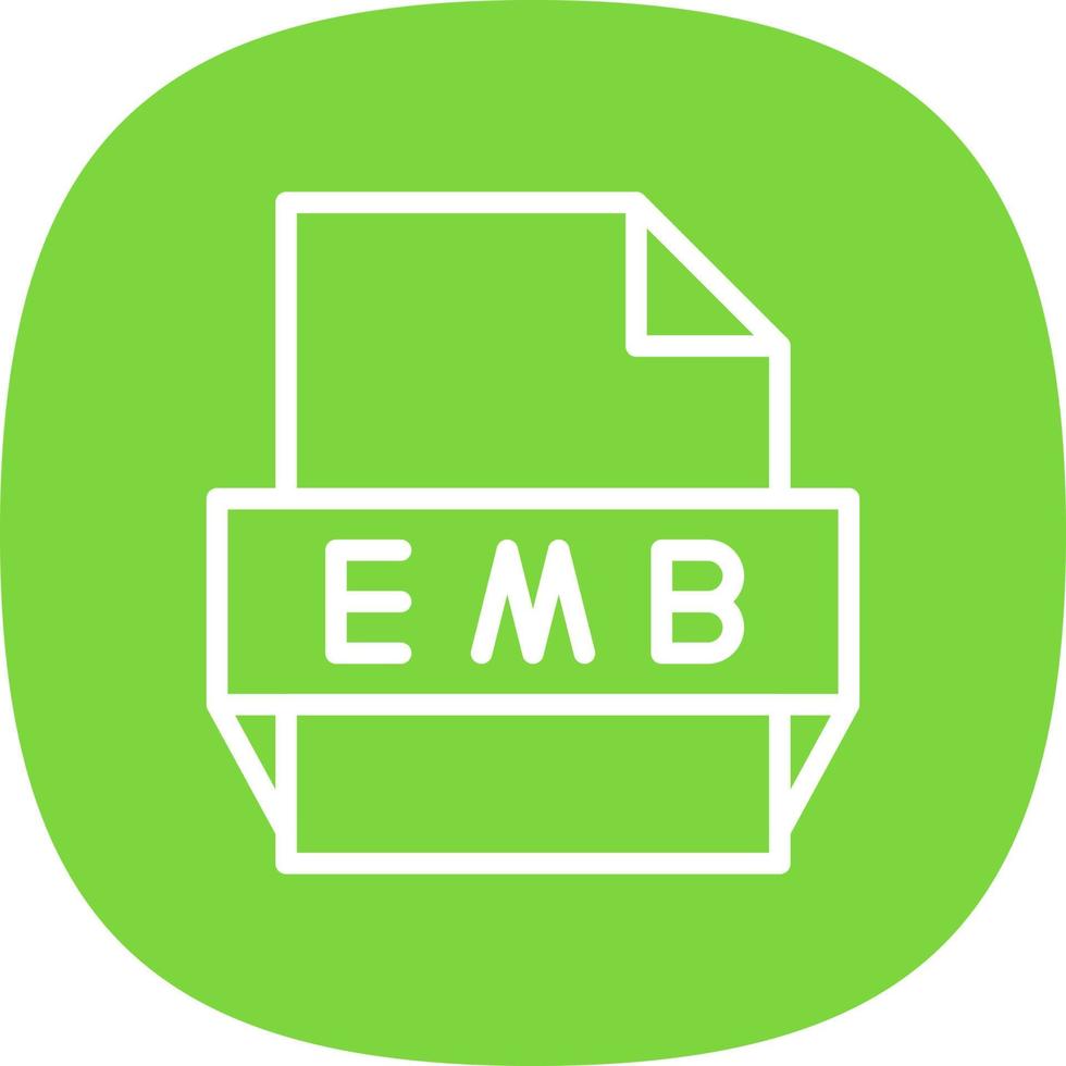 emb fil formatera ikon vektor