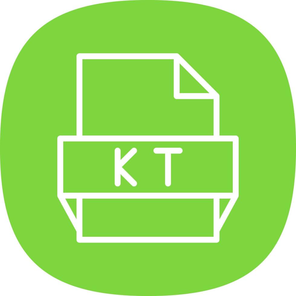 kt-Dateiformat-Symbol vektor