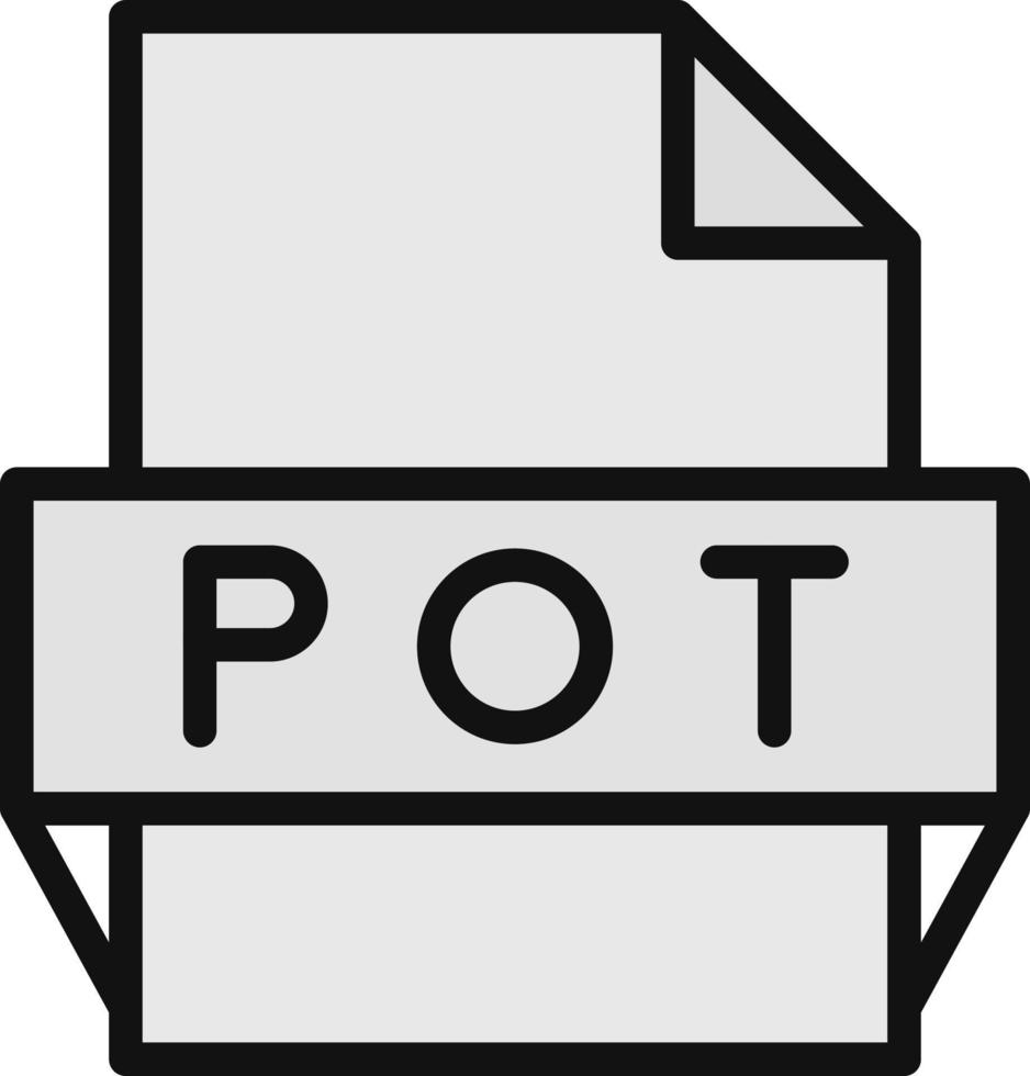 pot-Dateiformat-Symbol vektor