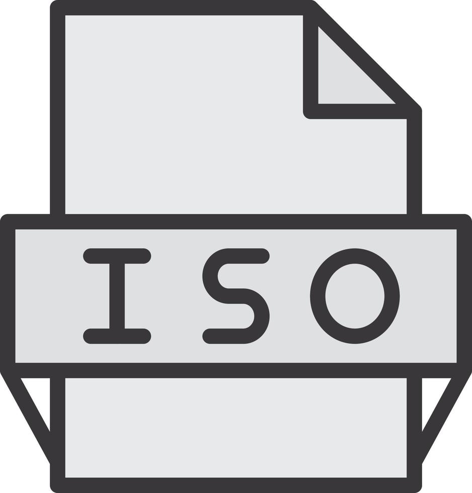 Symbol für iso-Dateiformat vektor