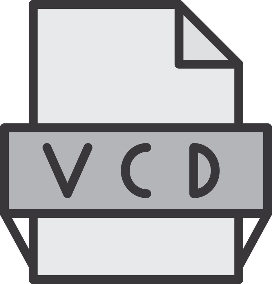 vcd-Dateiformat-Symbol vektor