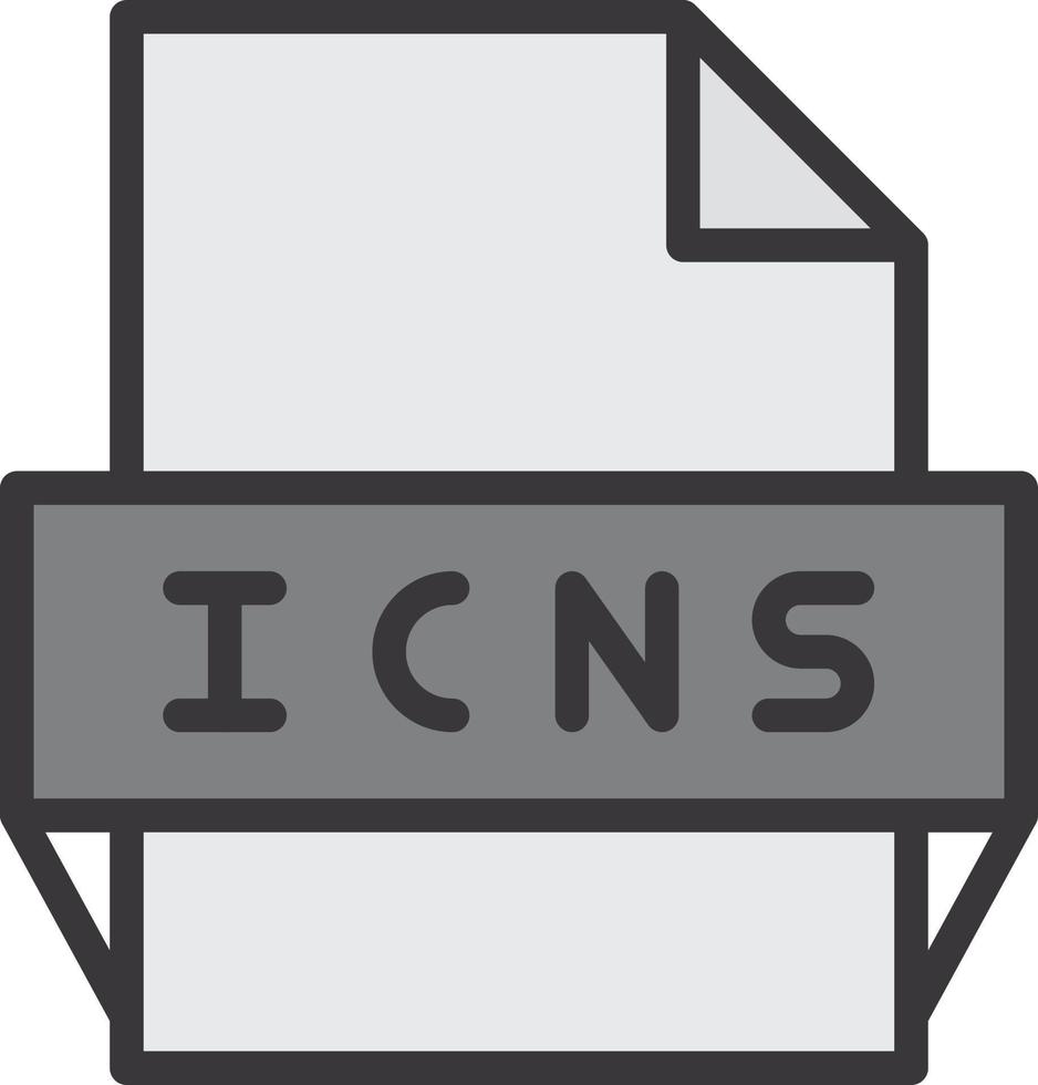 icns-Dateiformat-Symbol vektor