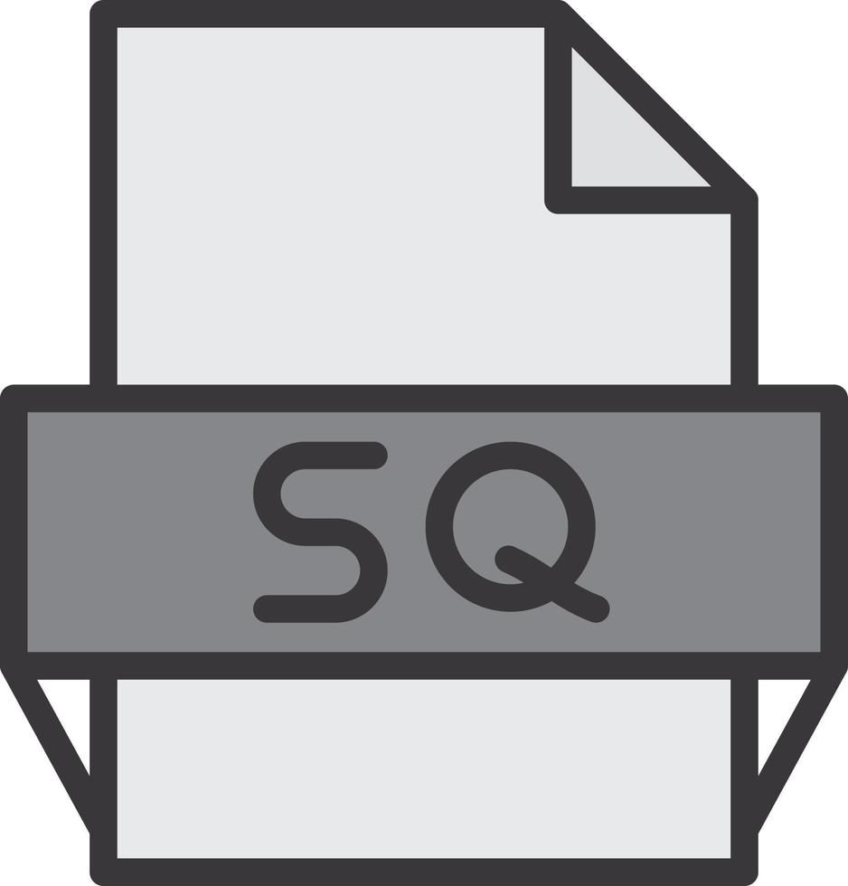 sq-Dateiformat-Symbol vektor