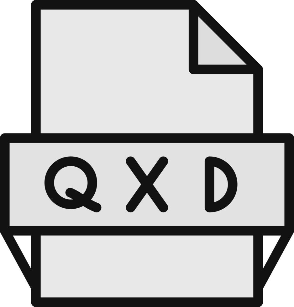 qxd fil formatera ikon vektor