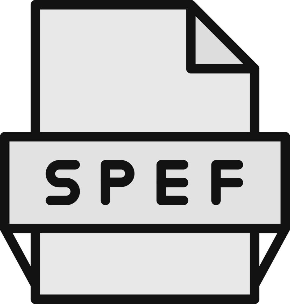 spef fil formatera ikon vektor