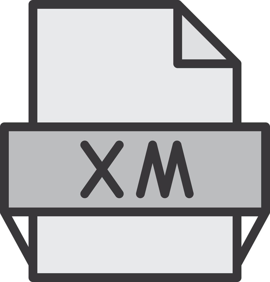 xm-Dateiformat-Symbol vektor