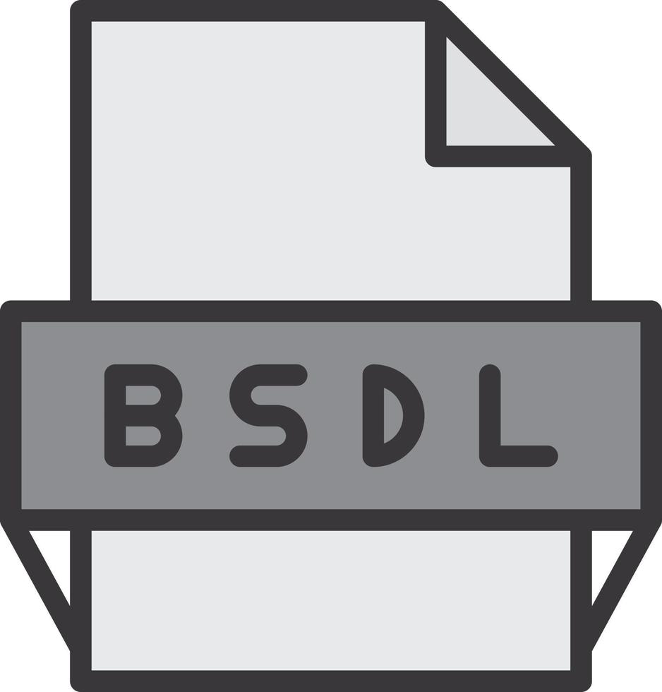 bsdl-Dateiformat-Symbol vektor