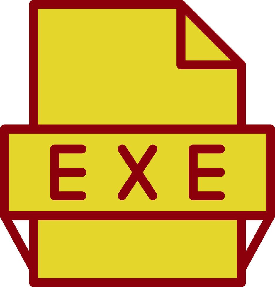 exe-Dateiformat-Symbol vektor