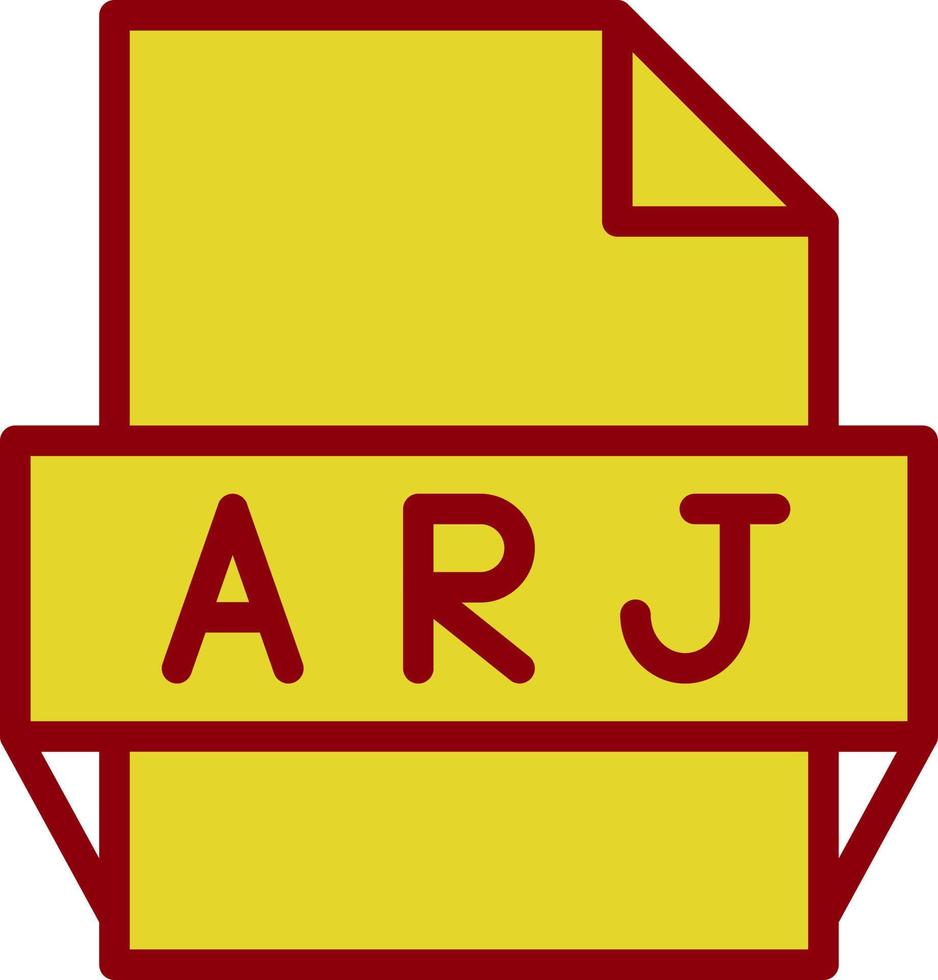 arj-Dateiformat-Symbol vektor