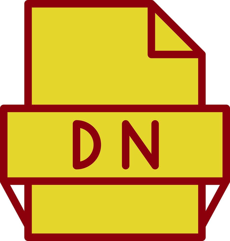 dn-Dateiformat-Symbol vektor