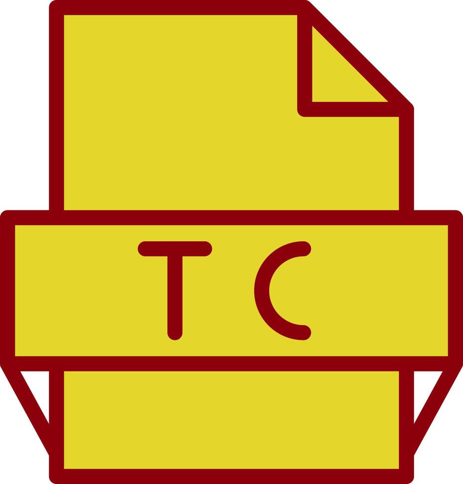 tc-Dateiformat-Symbol vektor